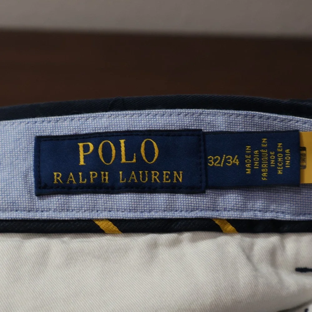 Polo Ralph Lauren Bedford Chino Pants Mens 32x34 Blue Straight Stretch $125 NWD